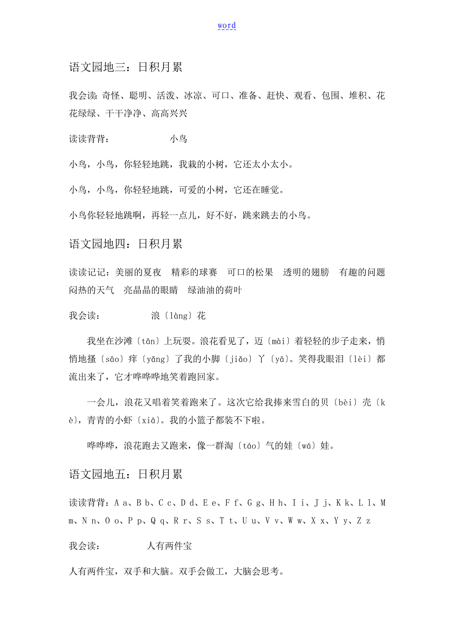 人教版小学语文日积月累总整理_第3页