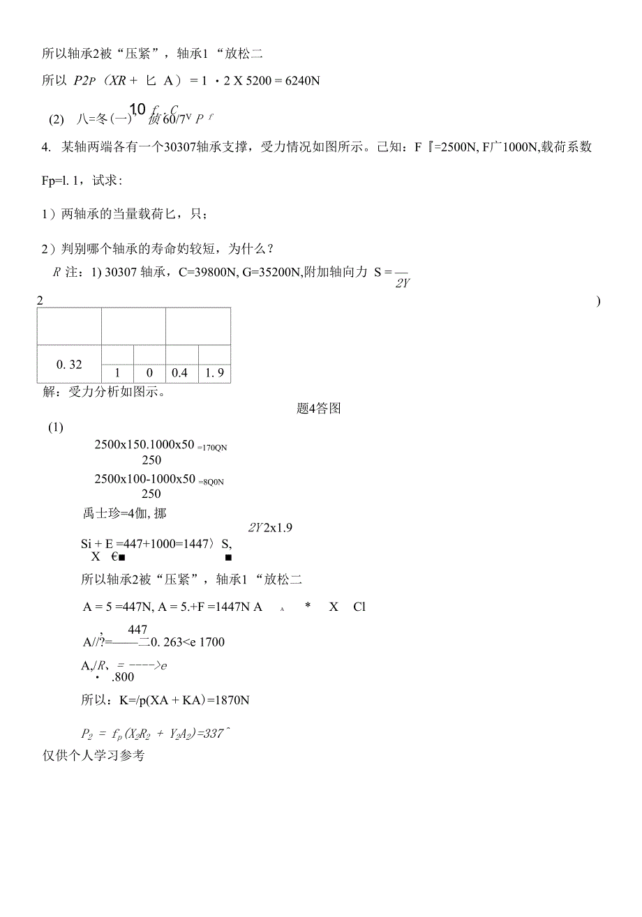 滚动轴承计算题DOC_第2页