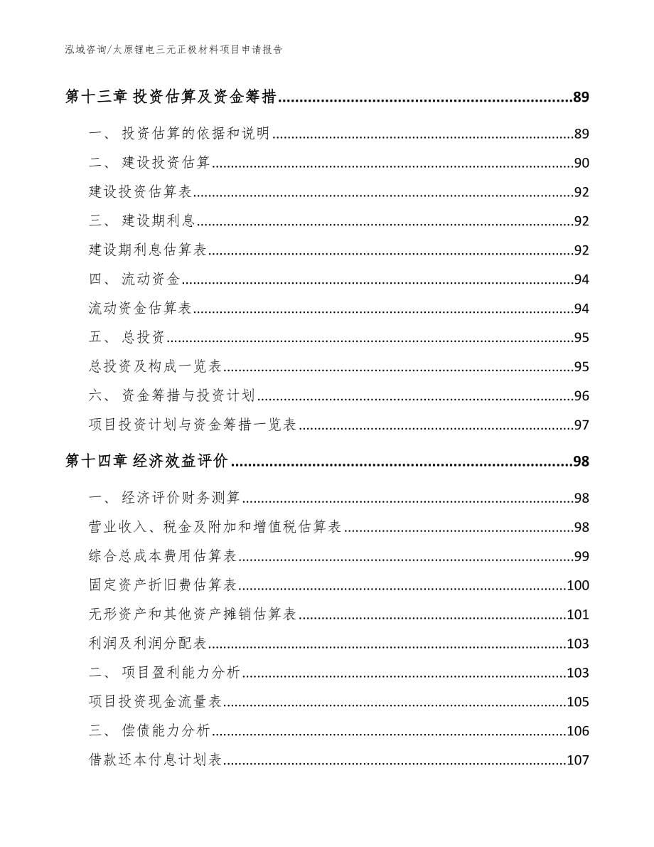 太原锂电三元正极材料项目申请报告范文参考_第5页