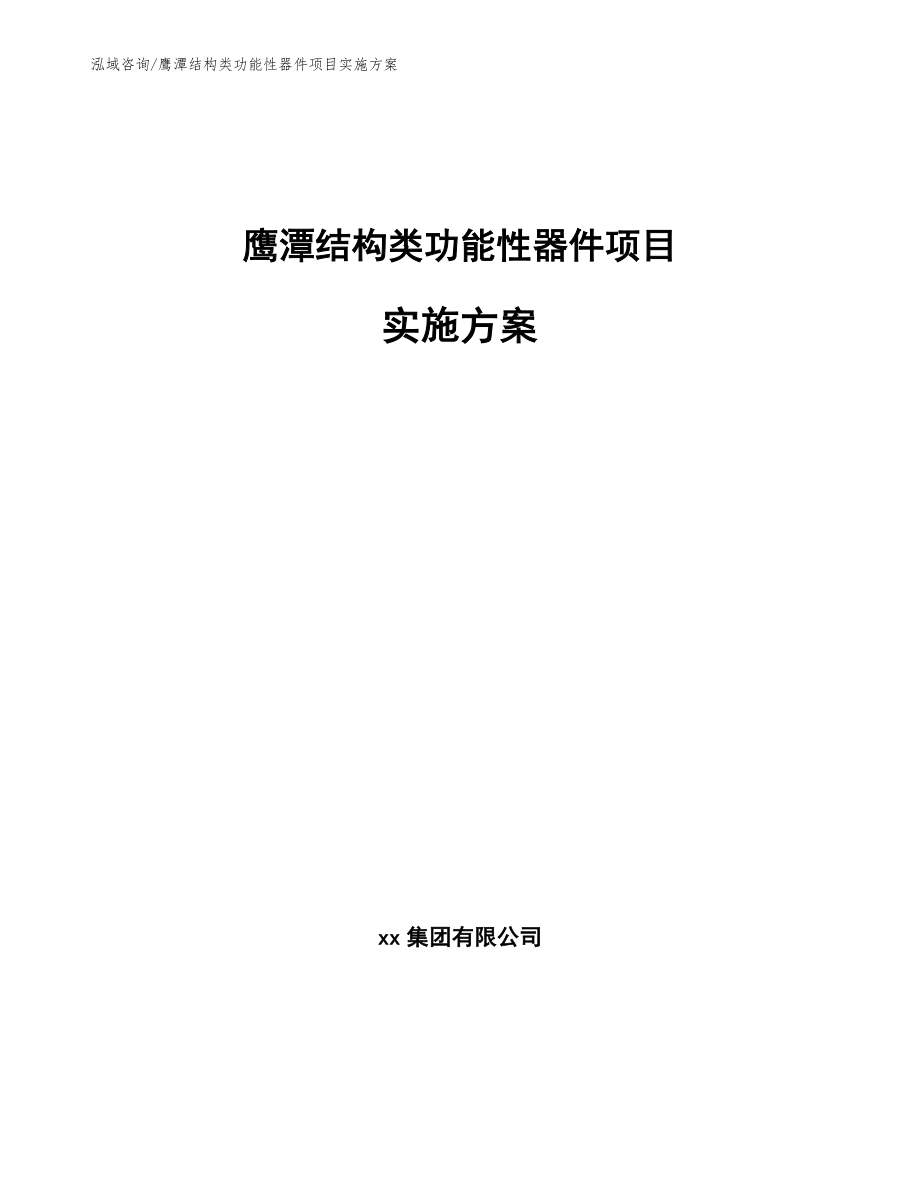 鹰潭结构类功能性器件项目实施方案【模板范本】_第1页