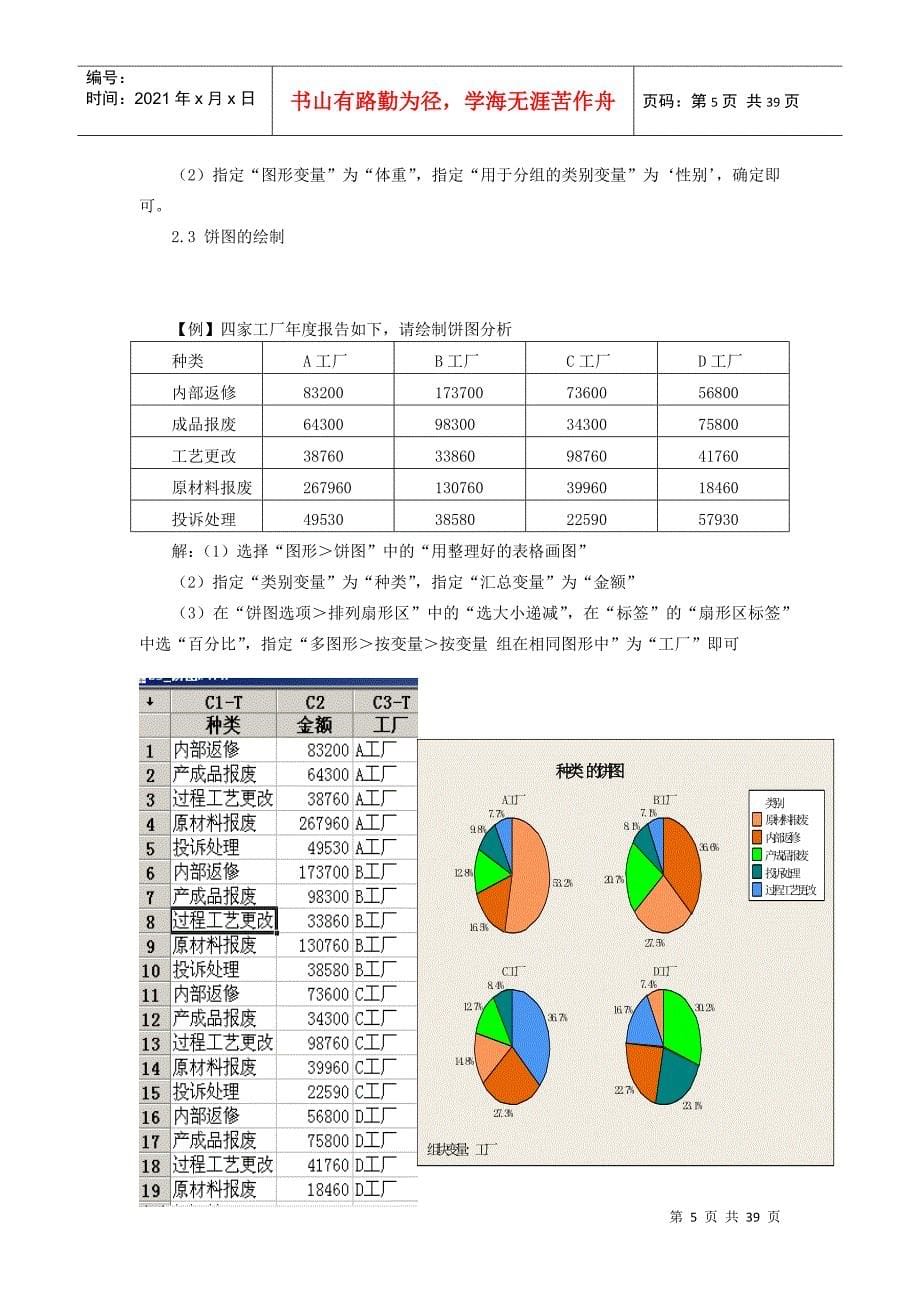 质量统计软件应用课程实践指导书_第5页