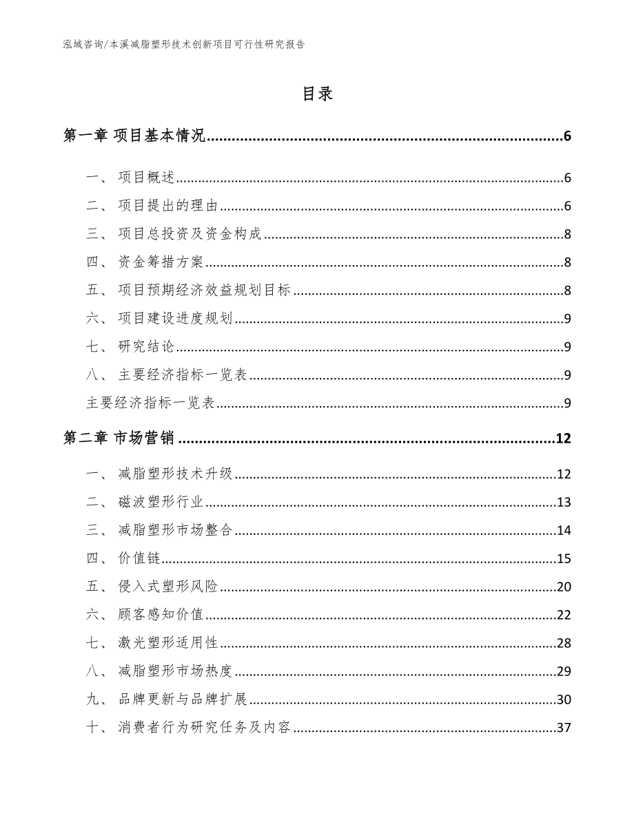 本溪减脂塑形技术创新项目可行性研究报告模板范本_第1页