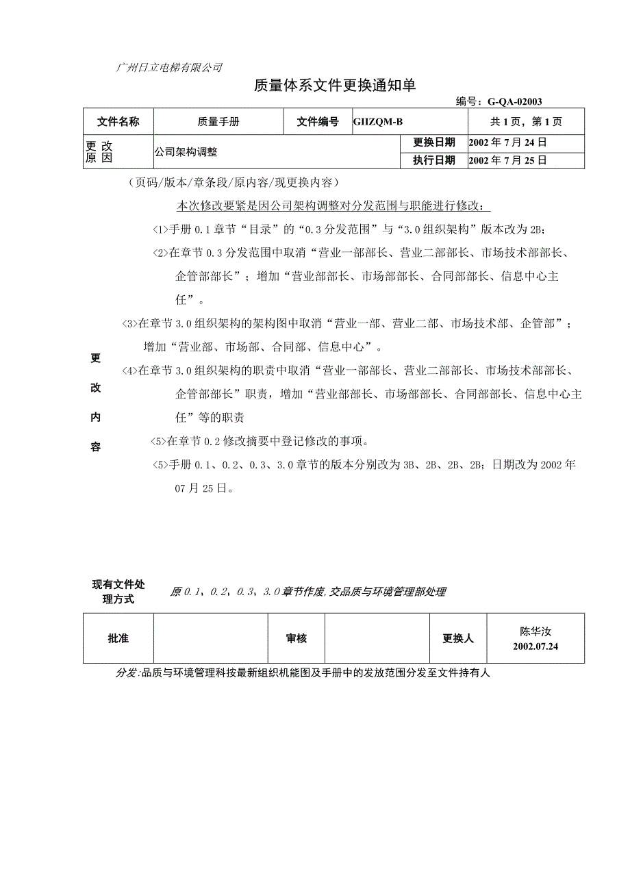 广州日立电梯质量手册_第2页