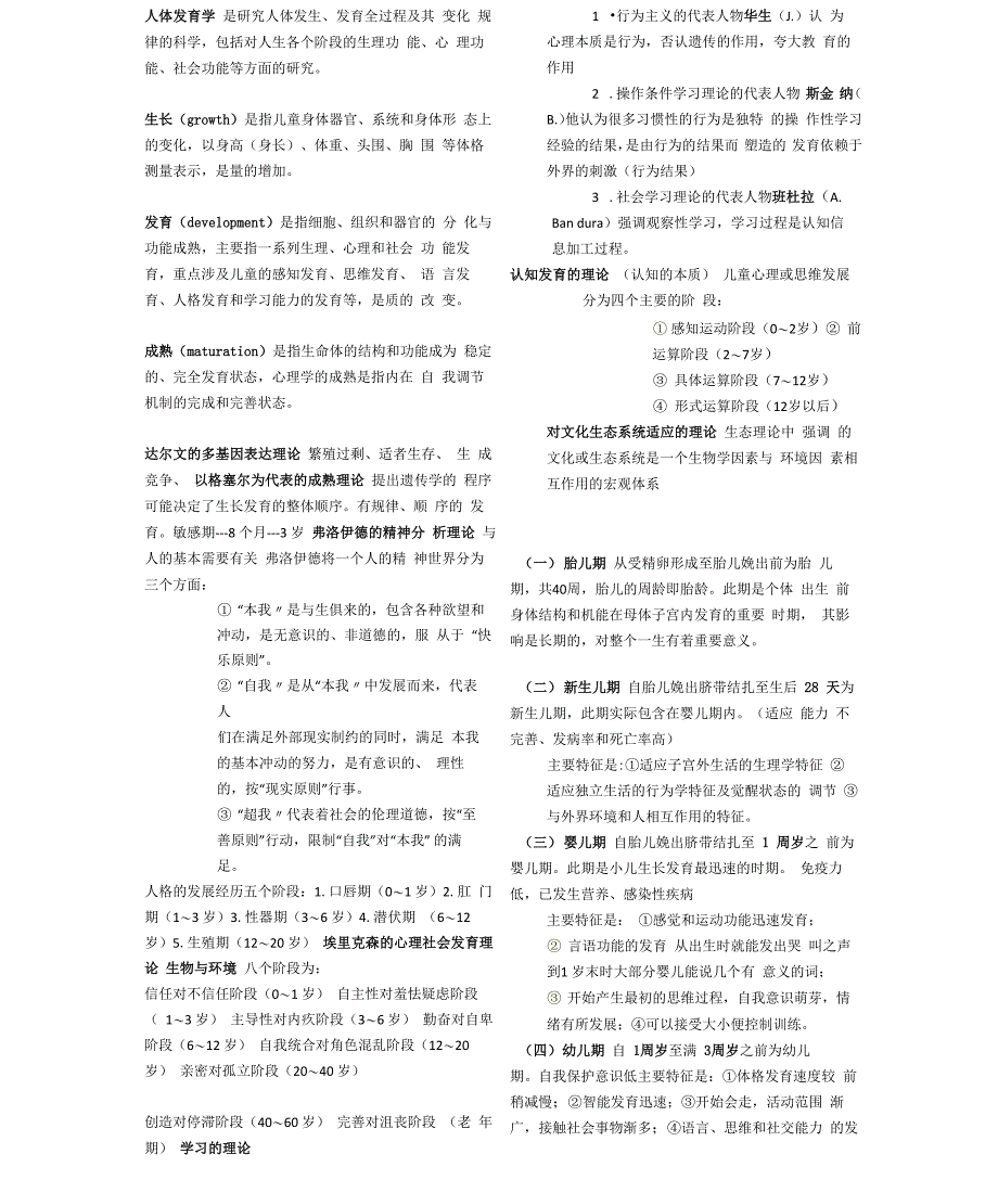 人体发育学总结_第1页