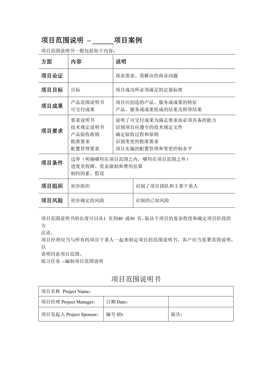 项目管理模版表格_第3页