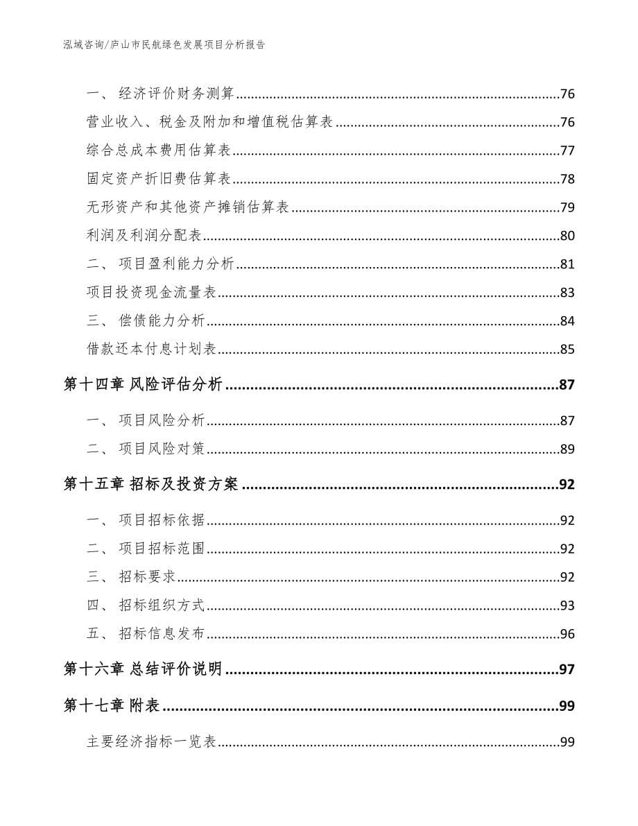 庐山市民航绿色发展项目分析报告范文_第5页