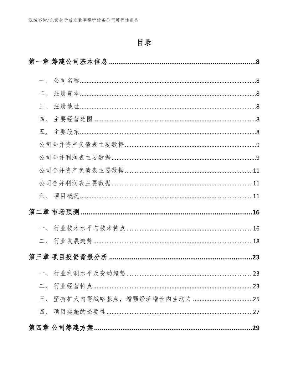 东营关于成立数字视听设备公司可行性报告_第2页