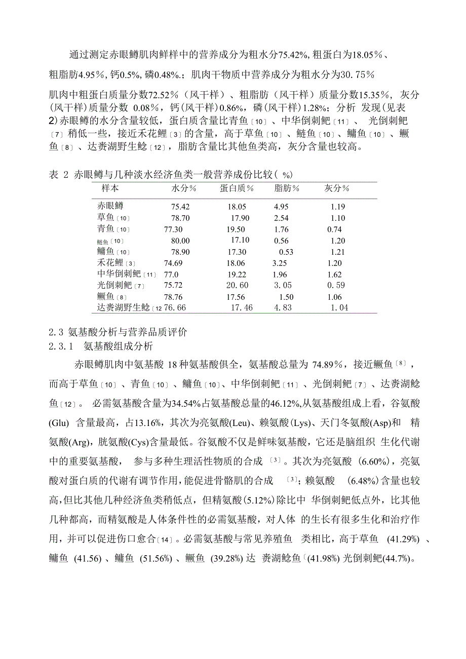 赤眼鳟的含肉率和营养价值分析_第3页