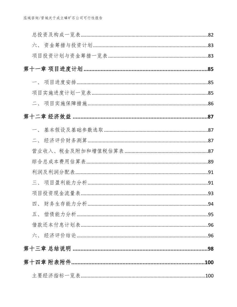晋城关于成立磷矿石公司可行性报告_第5页
