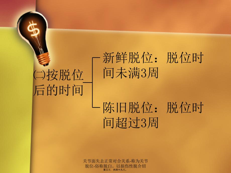 关节面失去正常对合关系称为关节脱位俗称脱臼以损伤性脱介绍课件_第3页