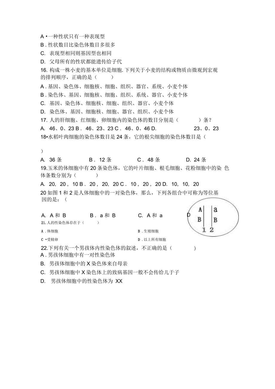 细胞核中染色体DNA基因_第5页