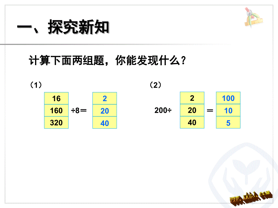 四年级上册数学商的变化规律课堂PPT_第2页