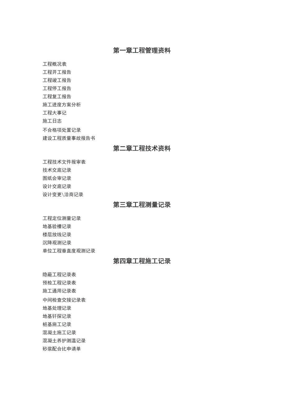 施工资料全套包括的内容_第1页