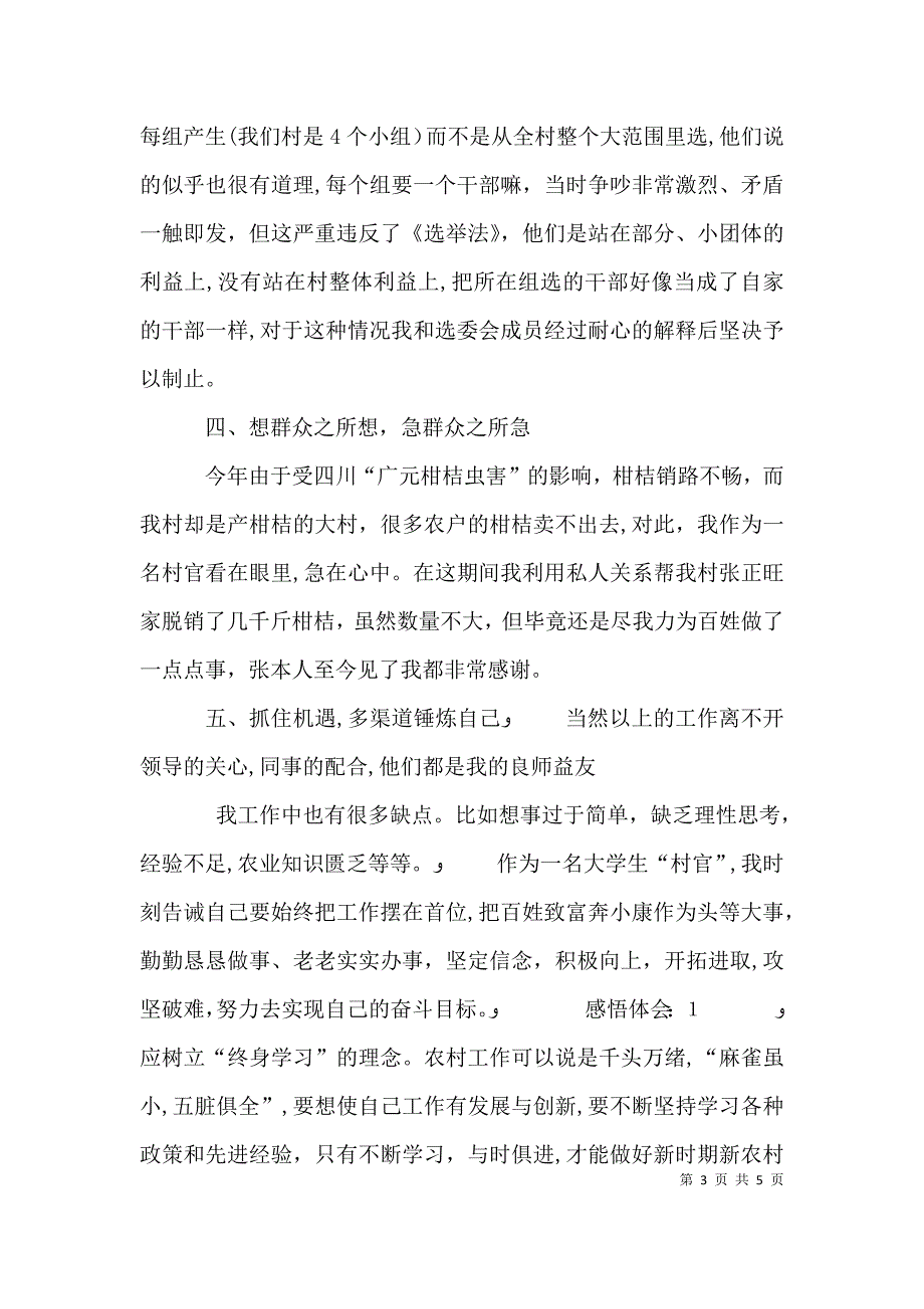 村主任助理年度述职工作总结述职报告_第3页