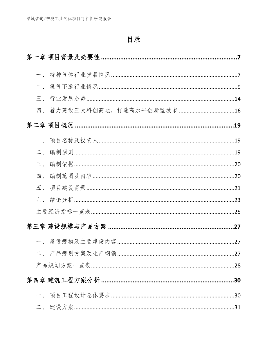 宁波工业气体项目可行性研究报告_第1页