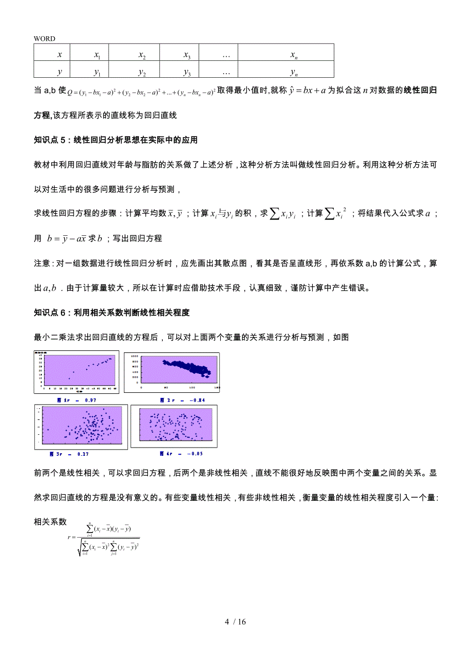 变量间的相关关系讲义全_第4页