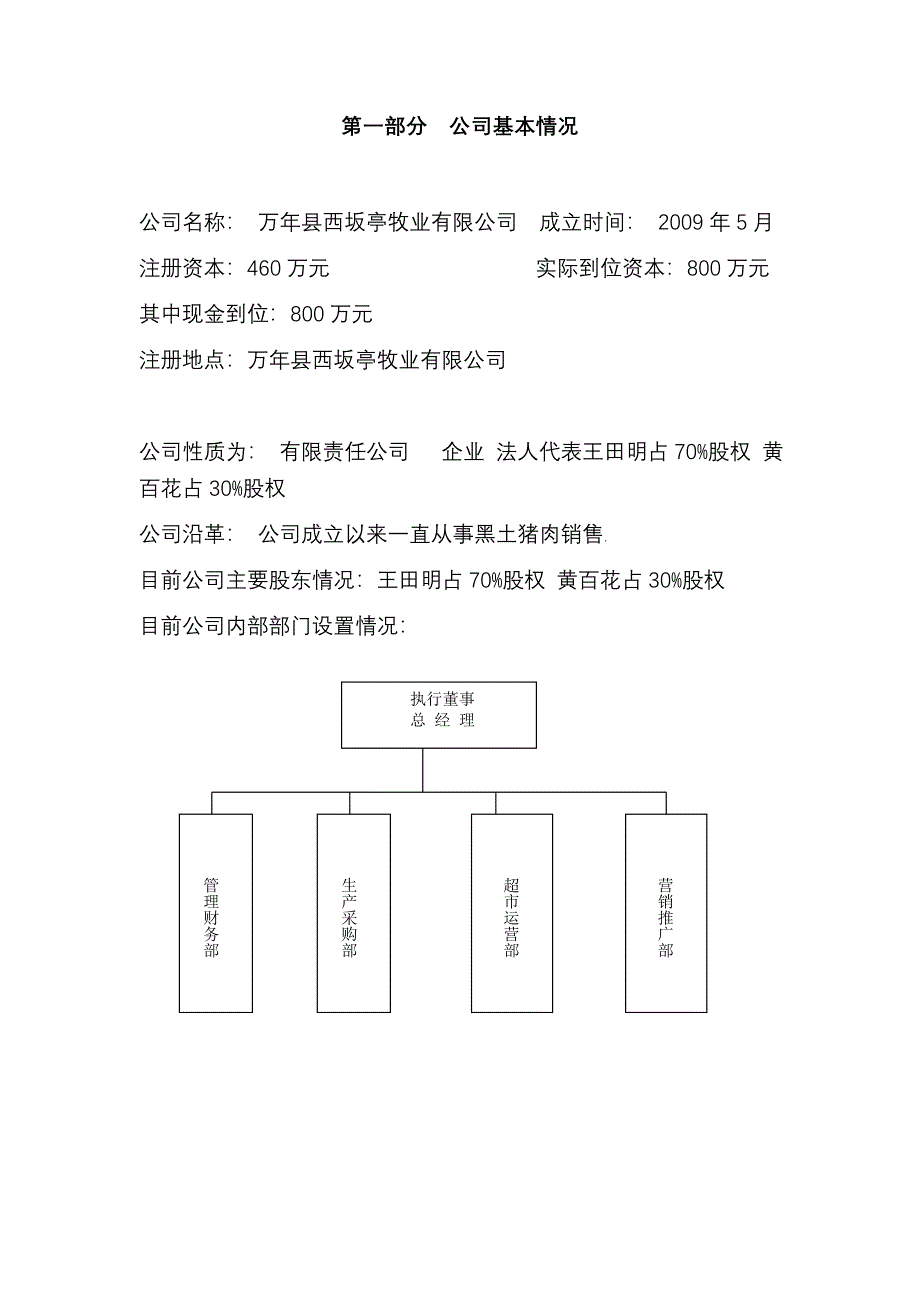 此山中黑土猪肉商业计划书_第4页