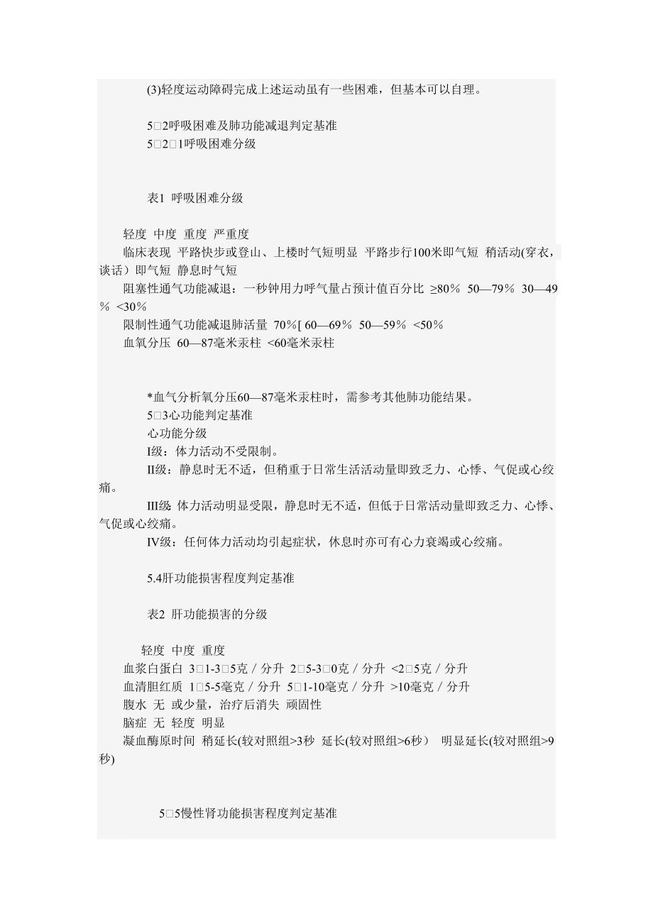 职工非因工伤残或因病丧失劳动能力程度鉴定标准_第4页