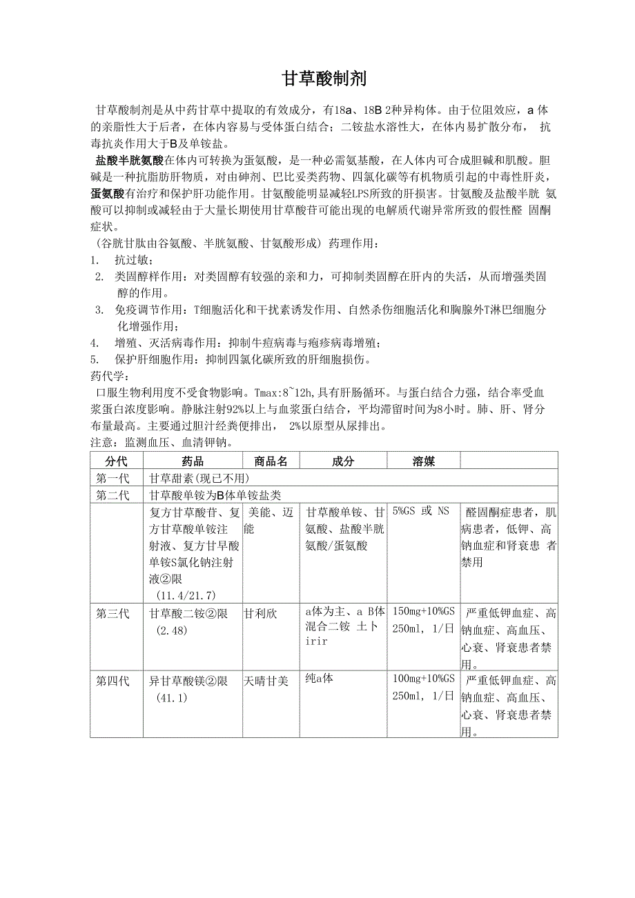 甘草酸制剂比较_第1页