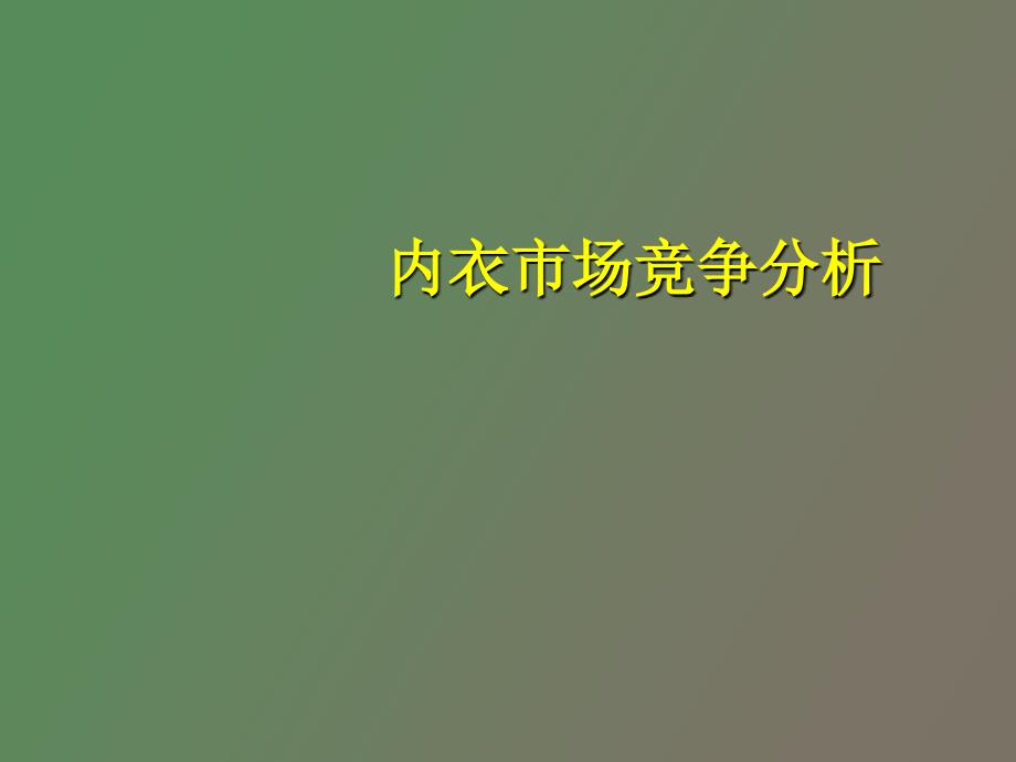 内衣市场竞争分析_第1页