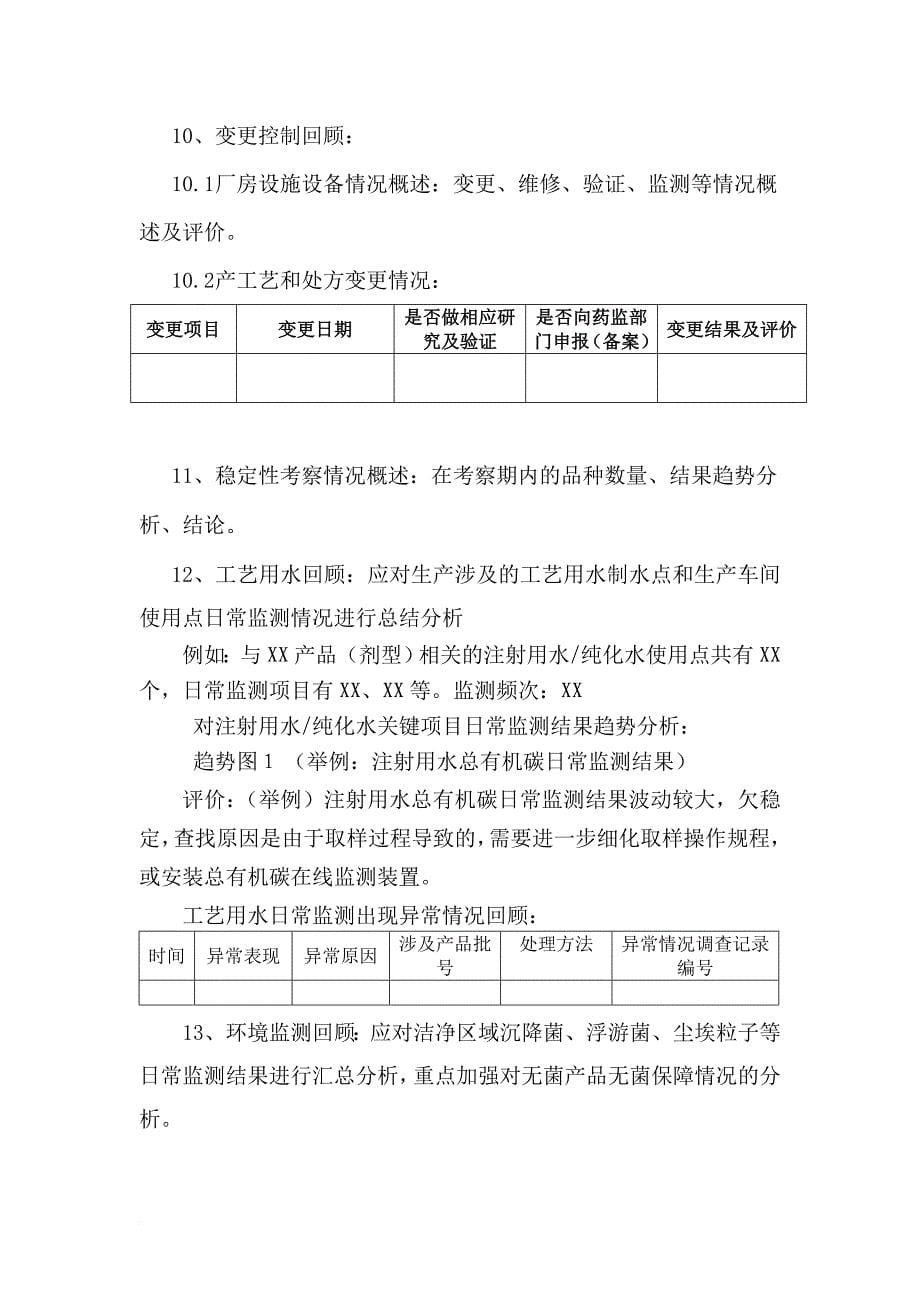 药品生产企业年度质量回顾分析报告撰写指导_第5页