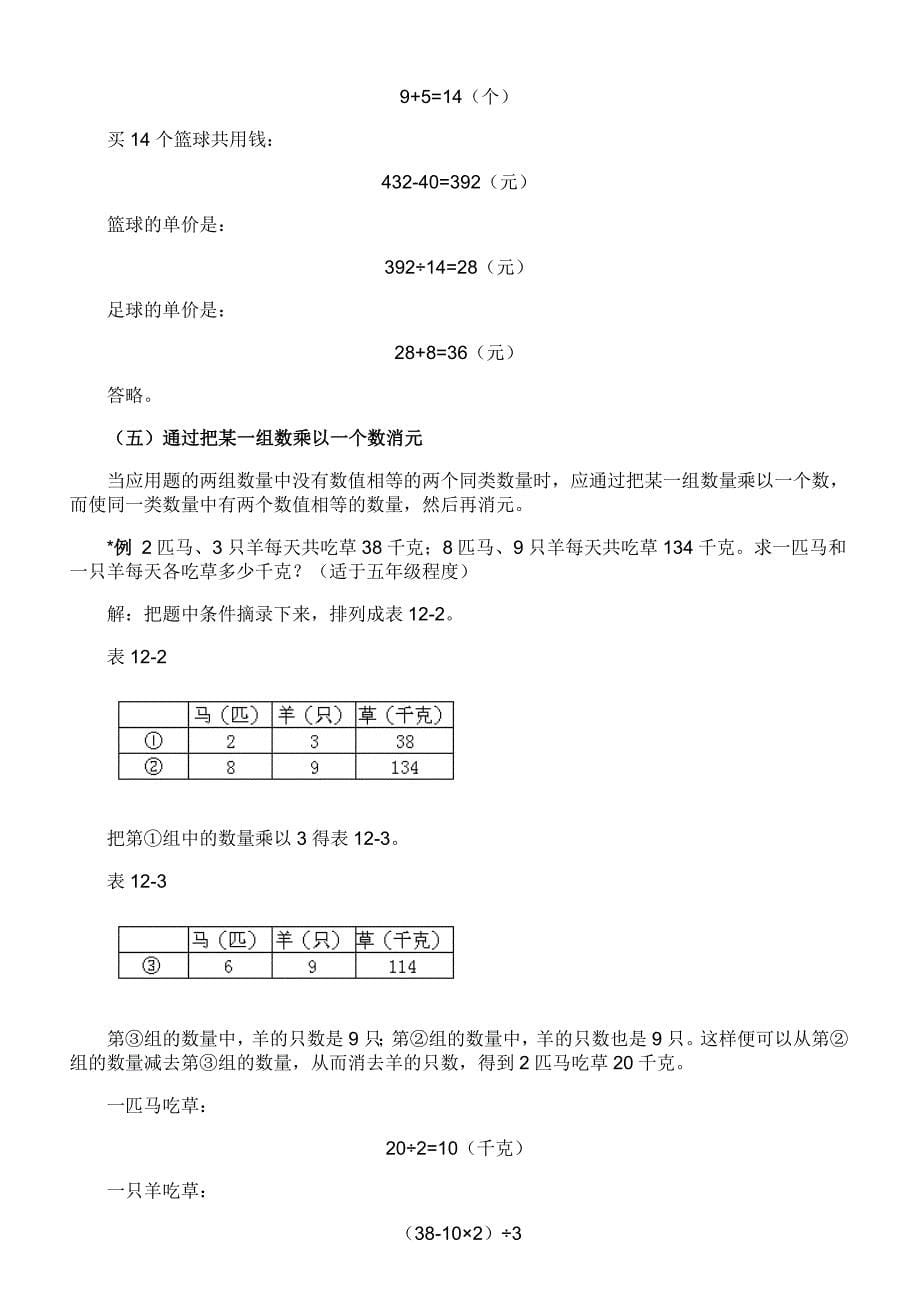 消元法-小学应用题解题方法之十二_第5页