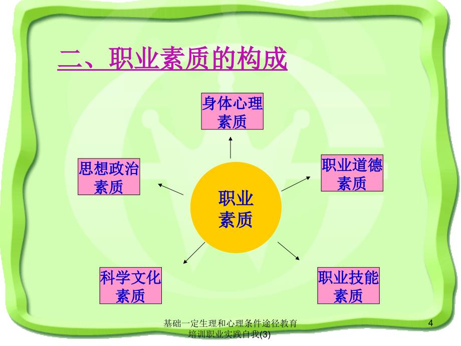 基础一定生理和心理条件途径教育培训职业实践自我3课件_第4页