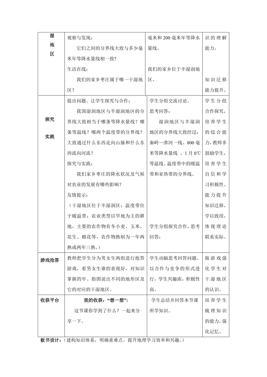 【最新】八年级上册地理 第2课时东西干湿差异显著 教案_第4页