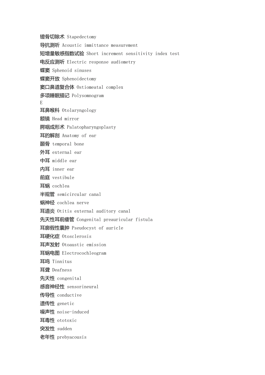 耳鼻喉 英文单词(精品)_第3页
