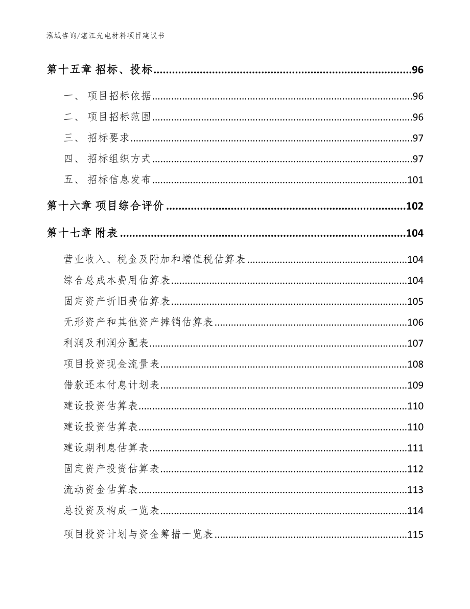 湛江光电材料项目建议书范文参考_第5页