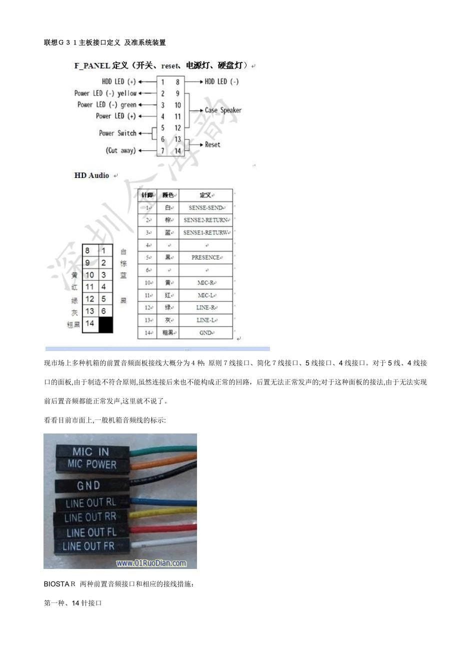 联想主板和前置连接大全_第5页