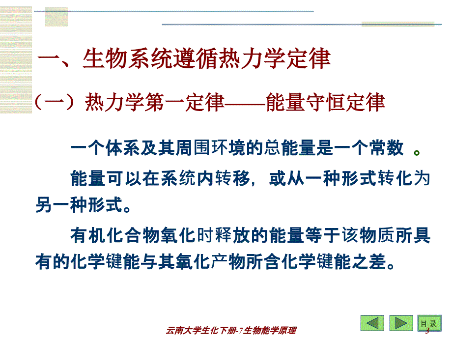 云南大学生化下册7生物能学原理课件_第3页