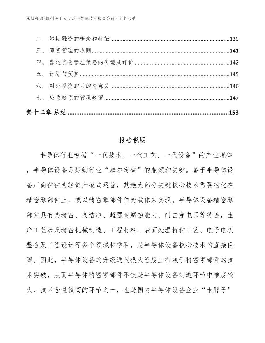 赣州关于成立泛半导体技术服务公司可行性报告_模板参考_第5页