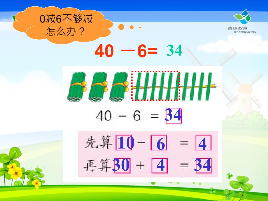 苏教版2011两位数减一位数退位减法_第4页