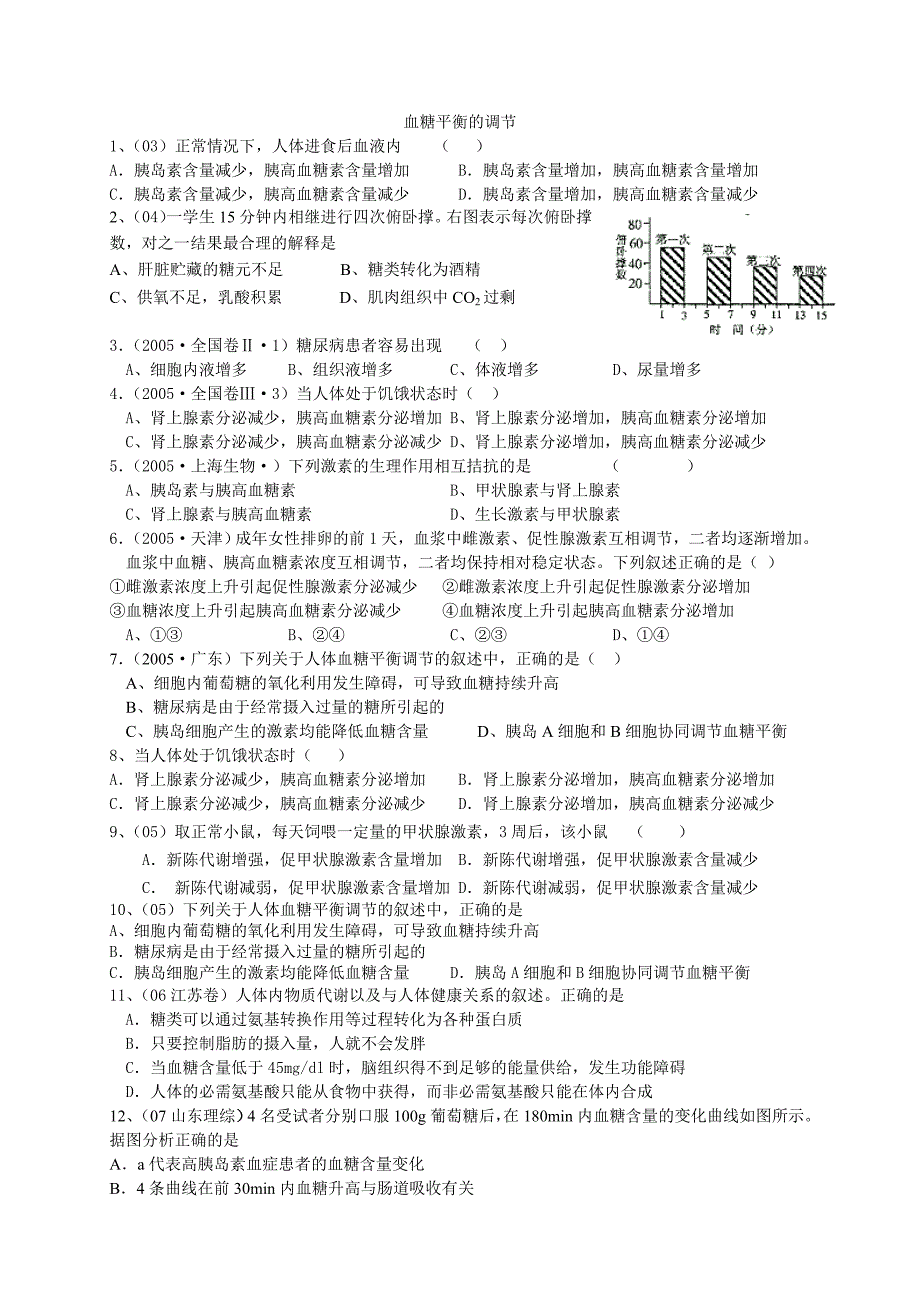 血糖平衡的调节.doc_第1页