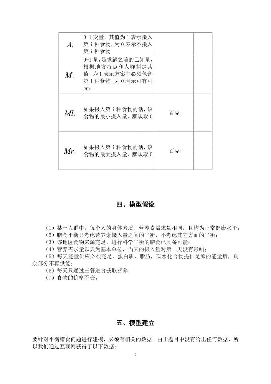 建模论文2 如何合理均衡膳食.doc_第5页