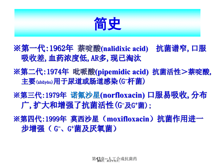 第43章人工合成抗菌药课件_第4页