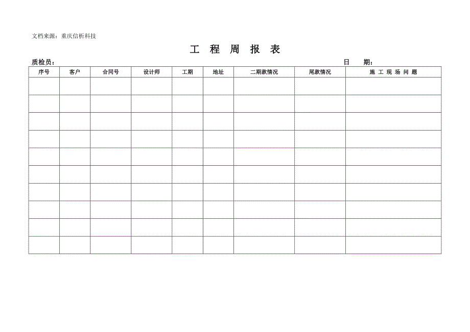 装饰公司工程部统计表格_第1页