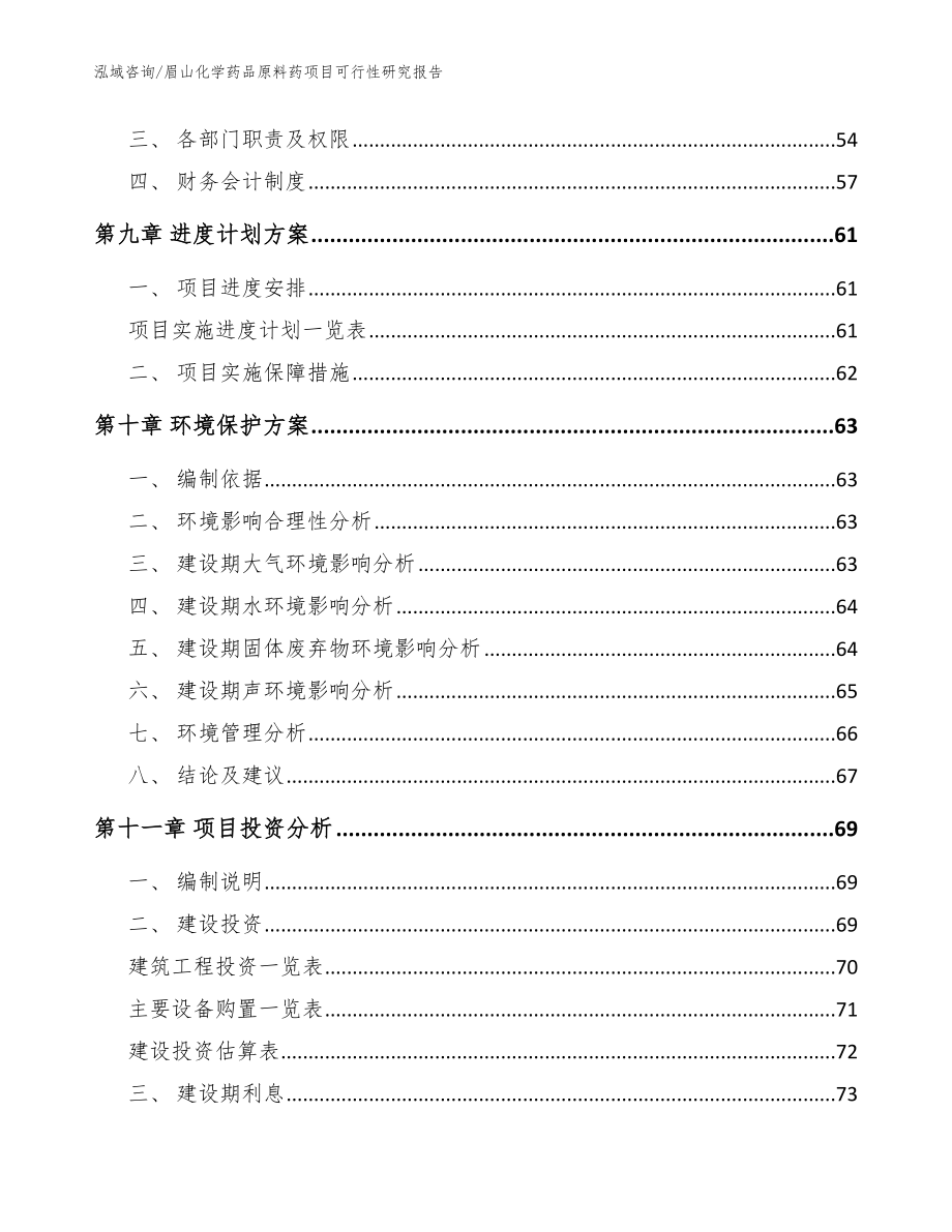 眉山化学药品原料药项目可行性研究报告_参考模板_第4页