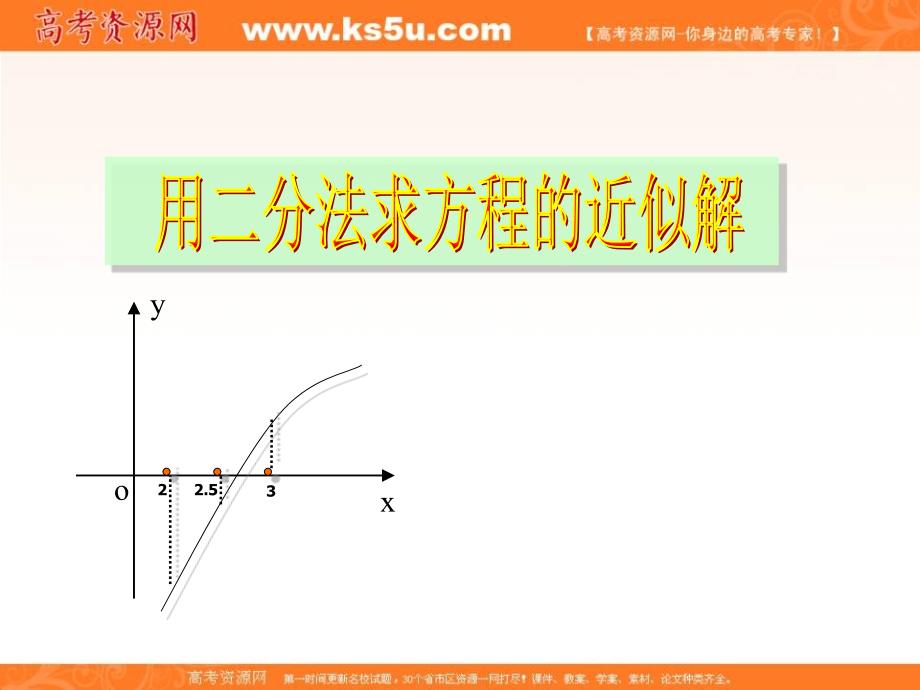 数学：3.1.2[用二分法求方程的近似解]课件(新人教a版必修1)_第1页