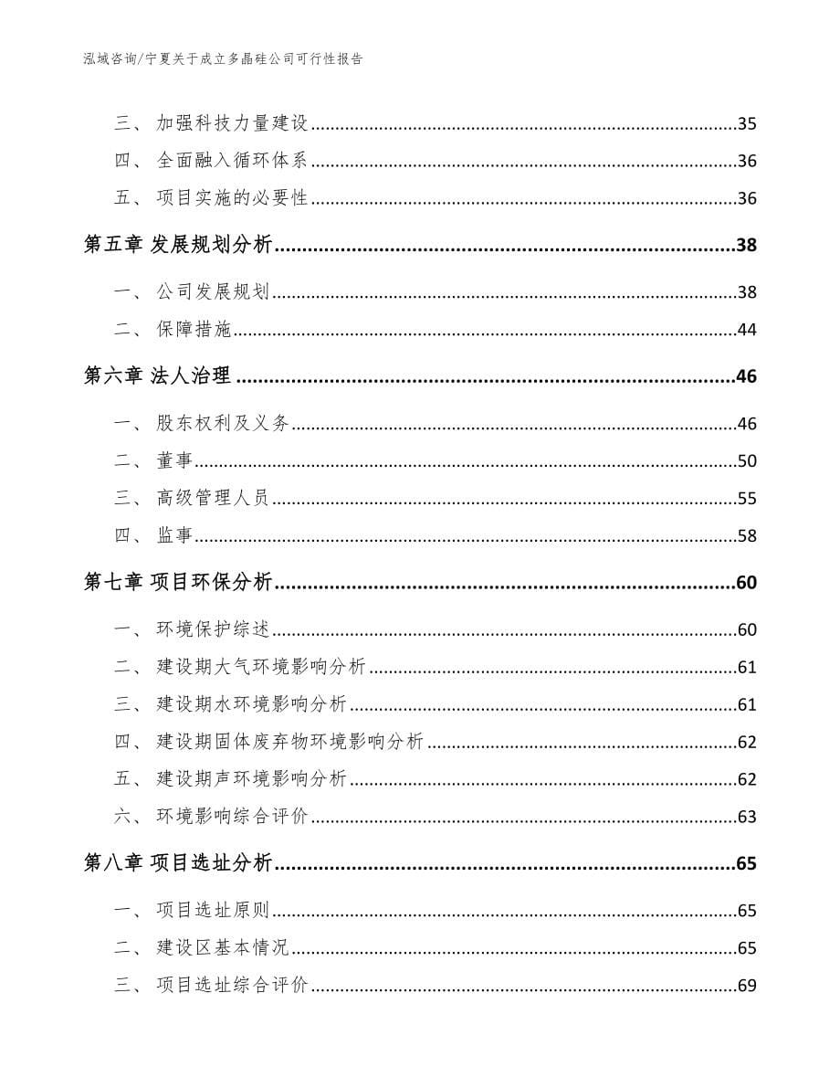 宁夏关于成立多晶硅公司可行性报告_第5页