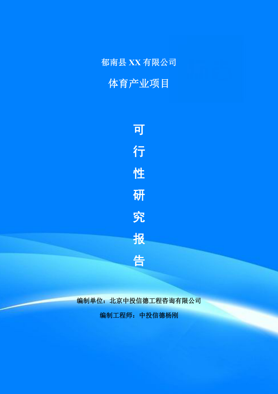 体育产业项目可行性研究报告申请备案立项_第1页