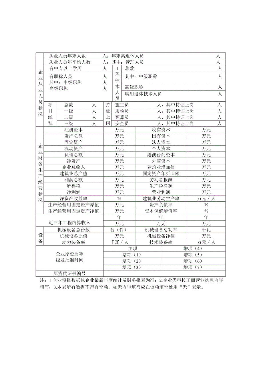 参考天津建筑业企业资质申请表_第3页