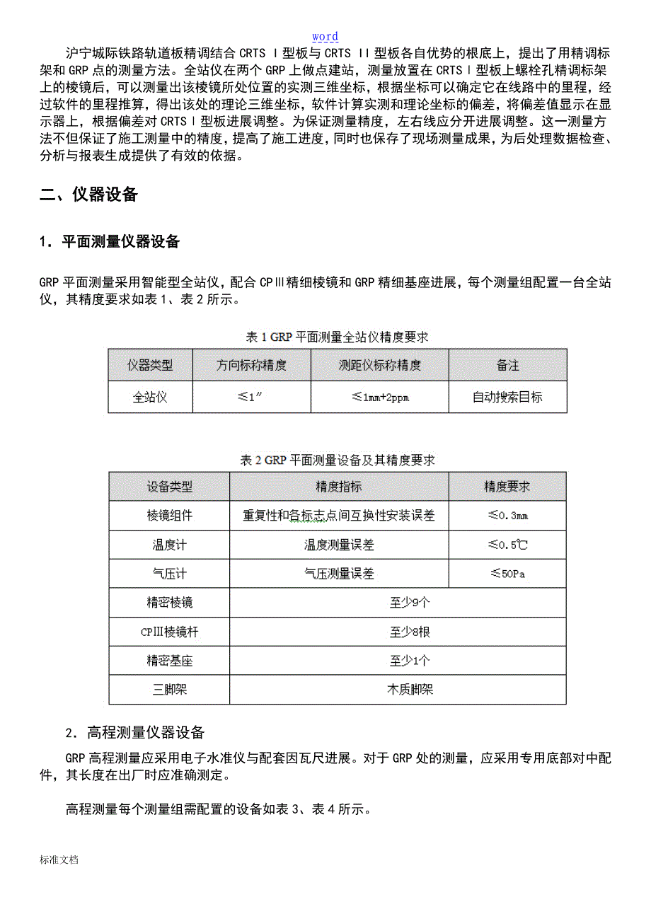 沪宁城际铁路CRTSI型轨道板及GRP测量精调技术_第3页