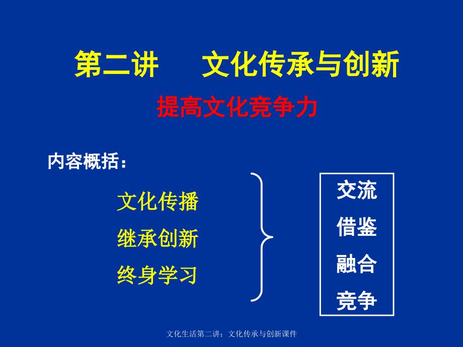 文化生活第二讲文化传承与创新课件_第2页