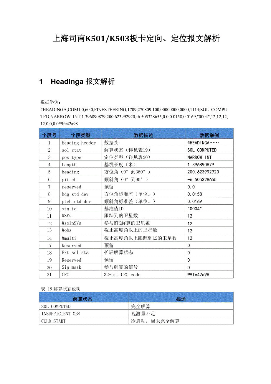 上海司南K501K503板卡定向定位报文解析_第1页