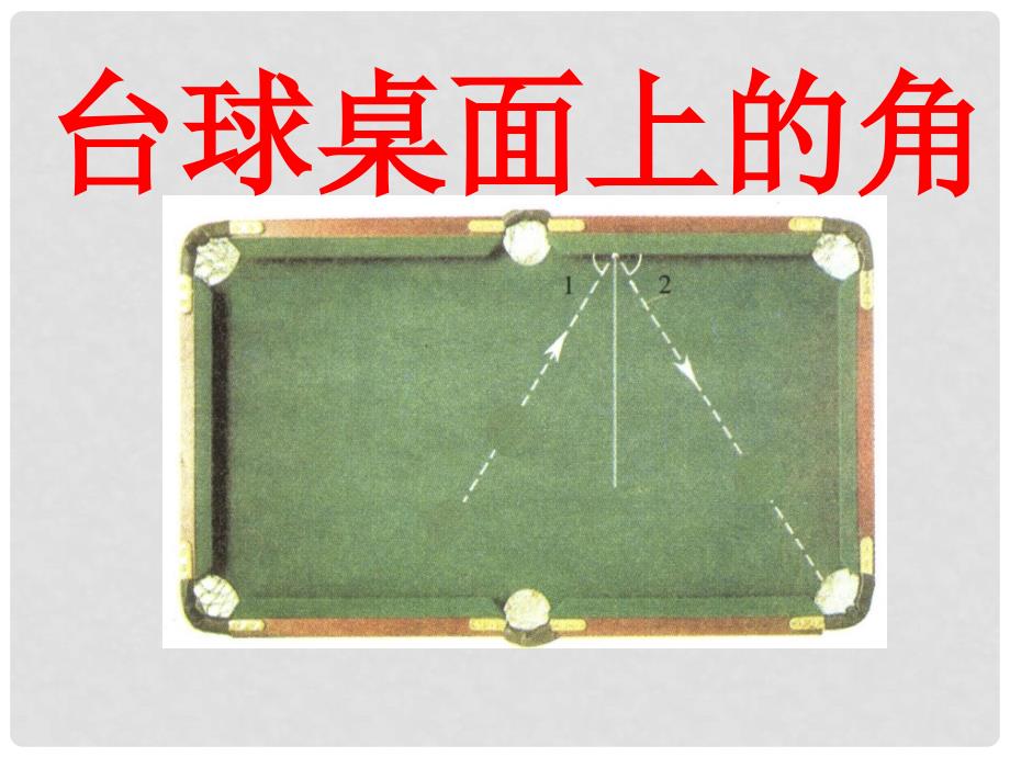 山西省祁县三中九年级数学下册 2.1 台球桌面上的角课件（2） 北师大版_第1页