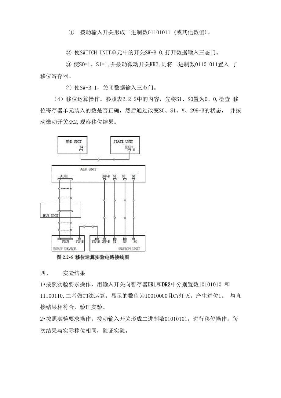 实验四进位控制与移位运算实验_第5页