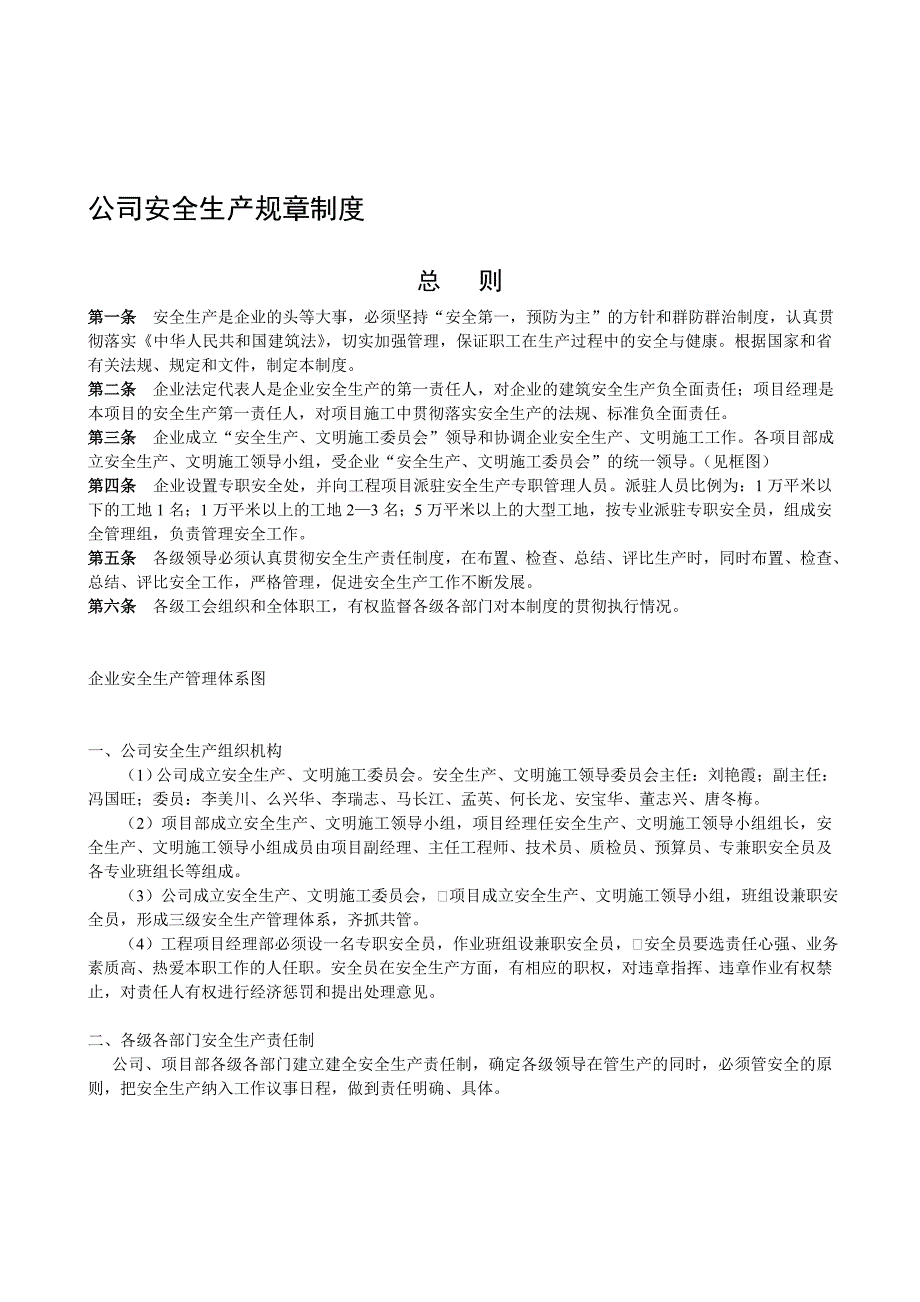 公司安全生产规章制度_第1页