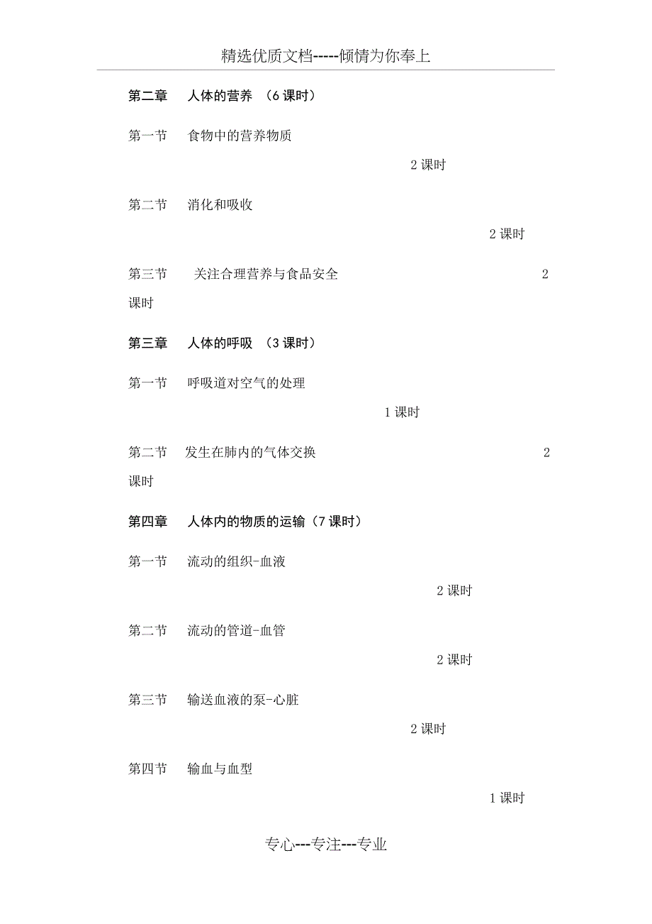 新人教版2013-2014第二学期七年级下册生物教学计划(共6页)_第4页